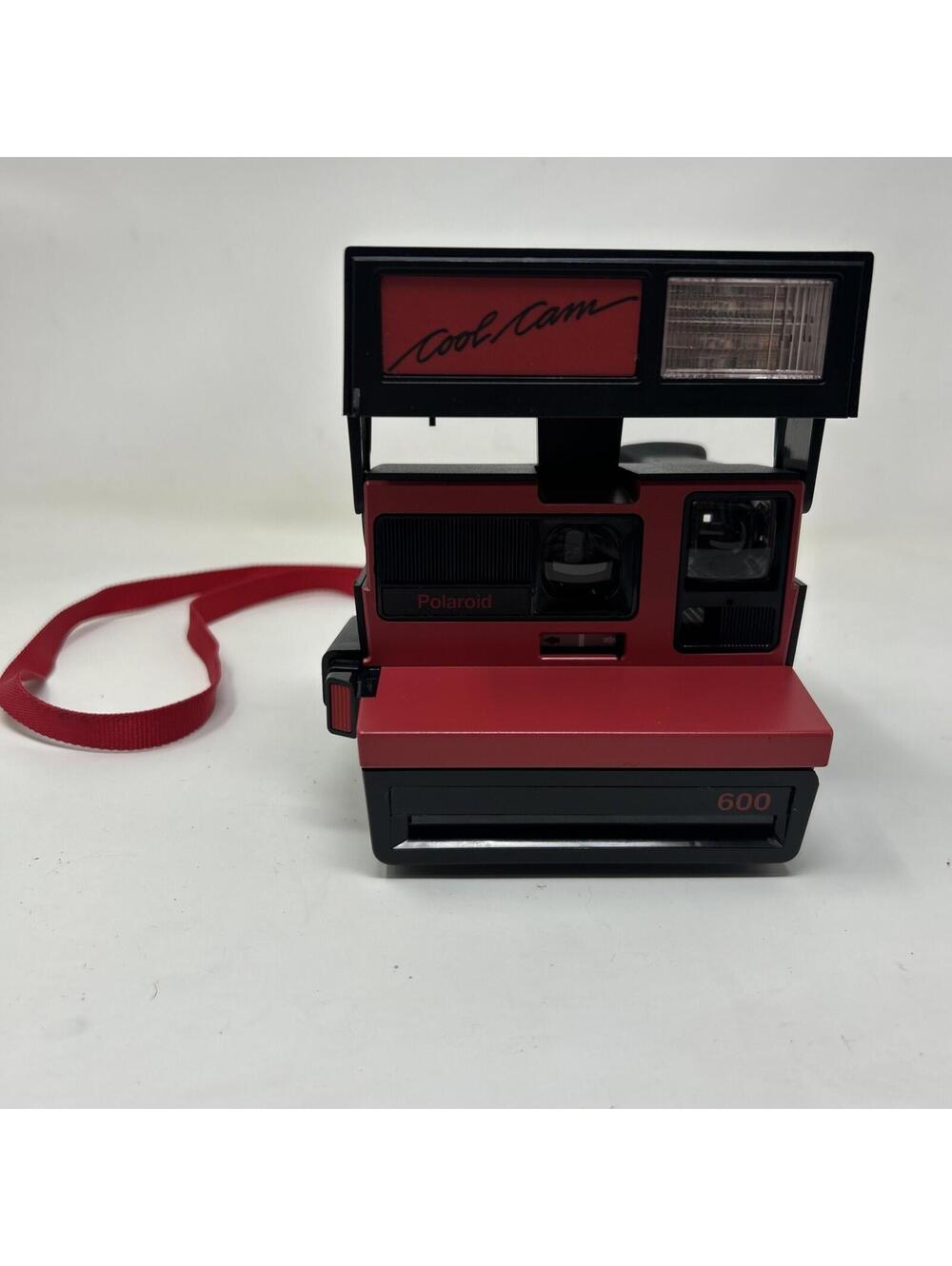 Polaroid 600 Cool Cam Red  And Black Instant Camera With Strap Needs Film Pack